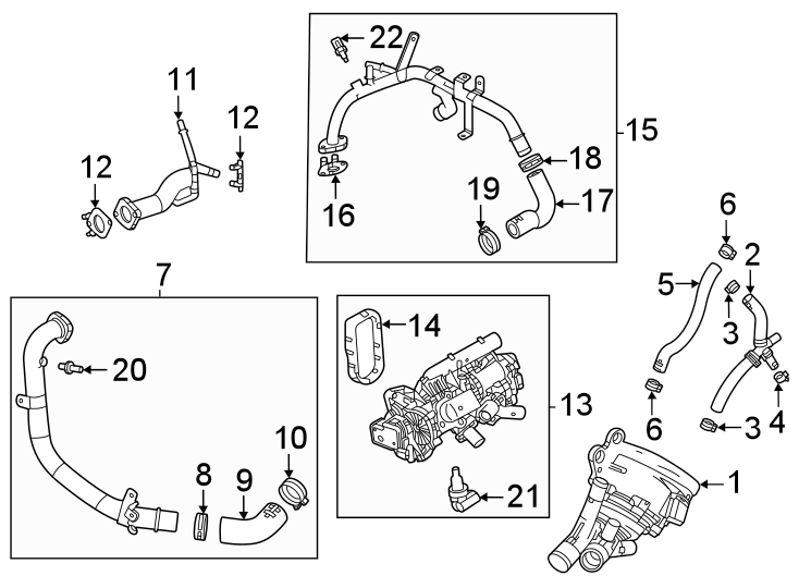 Diagram Water pump. for your 2013 Chevrolet Equinox   