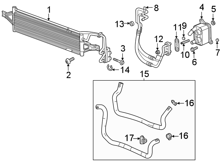 Diagram TRANS oil cooler. for your Oldsmobile