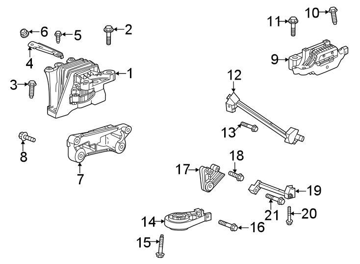 Diagram Engine / transaxle. Pillars. Rocker & floor. Engine & TRANS mounting. for your 2005 Chevrolet Avalanche 1500 Z71 Crew Cab Pickup Fleetside  