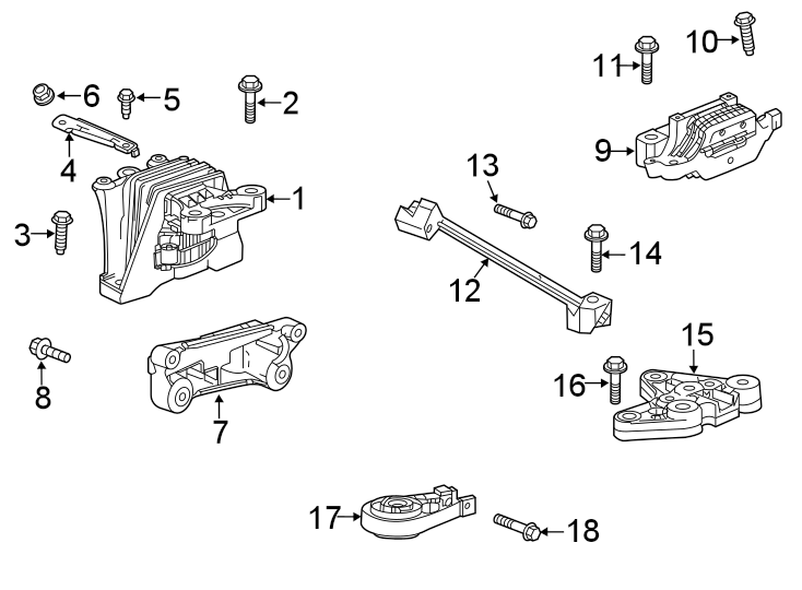 Diagram Engine / transaxle. Engine & TRANS mounting. for your Buick