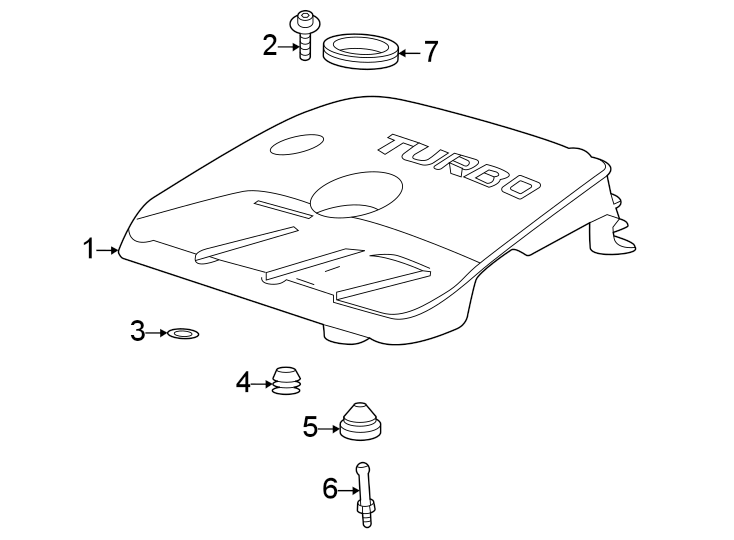 Diagram Engine / transaxle. Engine appearance cover. for your Buick