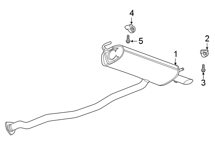 Diagram Exhaust system. Exhaust components. for your 2018 Chevrolet Equinox 1.5L Ecotec A/T FWD LT Sport Utility 