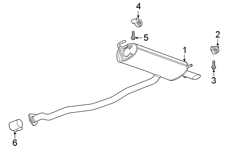 Diagram Exhaust system. Exhaust components. for your 2005 Chevrolet Classic   