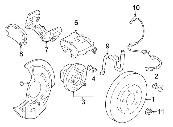 Diagram Front suspension. Brake components. for your 2019 Chevrolet Camaro  LS Coupe 