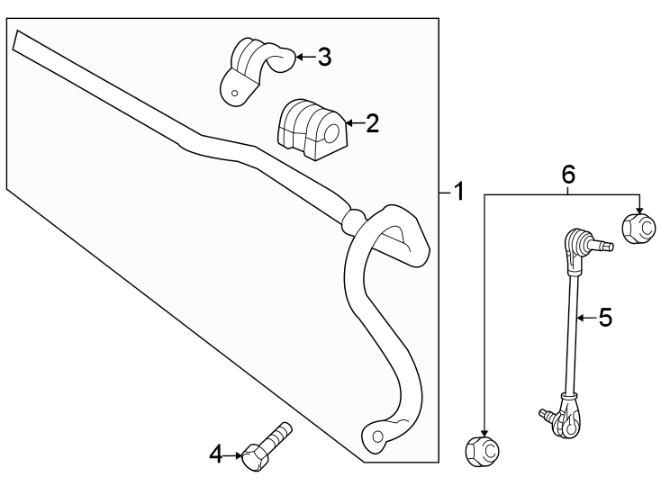 Diagram Front suspension. Stabilizer bar & components. for your 2021 GMC Savana 2500   