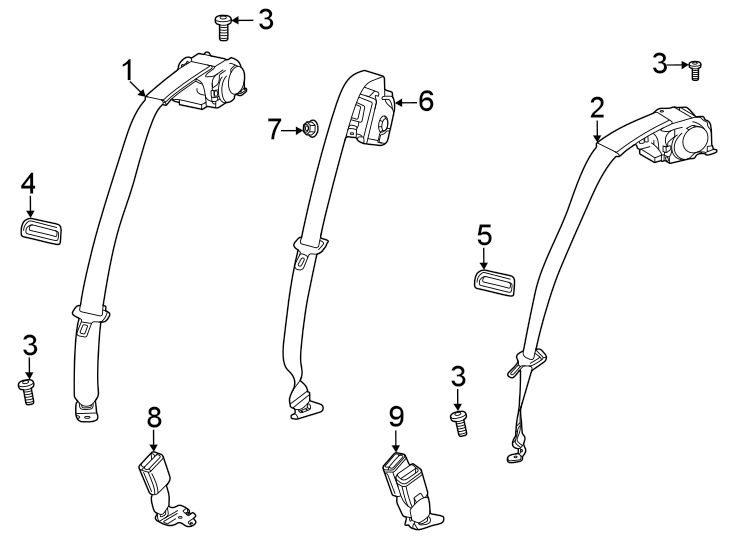 6Restraint systems. Rear seat belts.https://images.simplepart.com/images/parts/motor/fullsize/AN20515.png