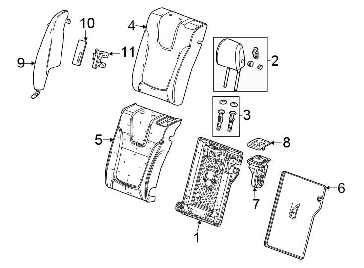 Seats & tracks. Rear seat components.https://images.simplepart.com/images/parts/motor/fullsize/AN20545.png