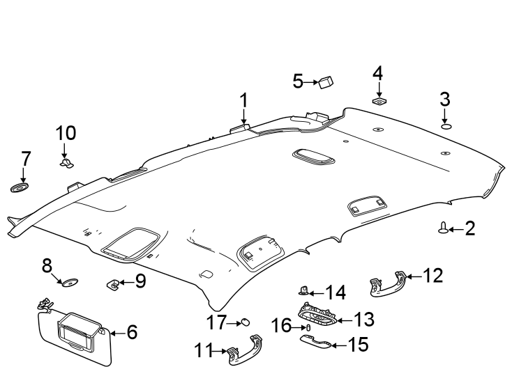 Diagram Interior trim. for your 2001 Buick Century   