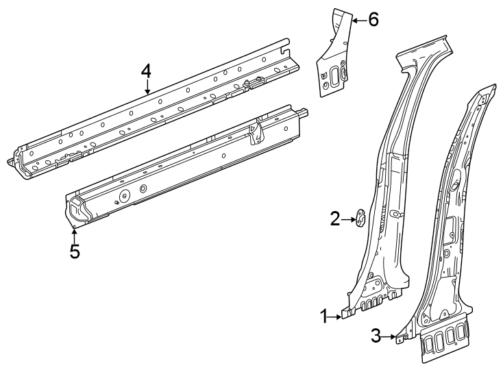 2Pillars. Rocker & floor. Center pillar & rocker.https://images.simplepart.com/images/parts/motor/fullsize/AN20605.png