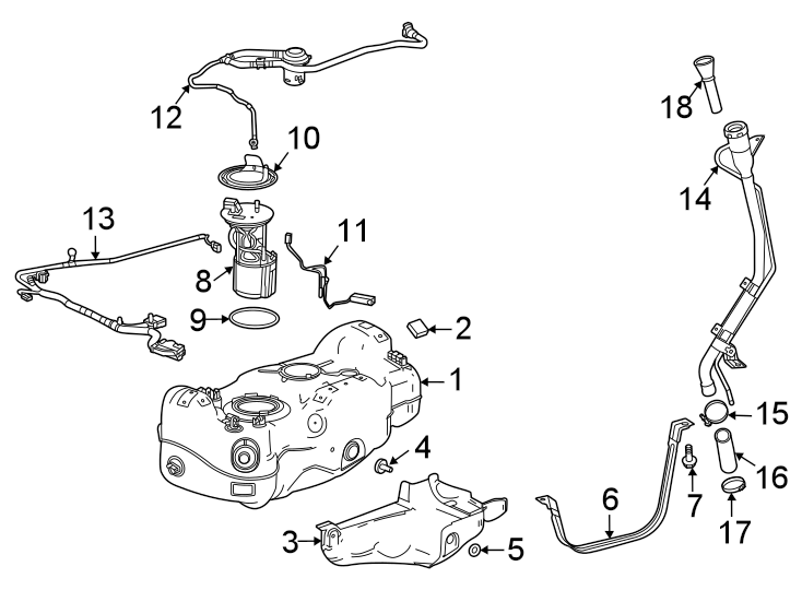 16Fuel system components.https://images.simplepart.com/images/parts/motor/fullsize/AN20705.png