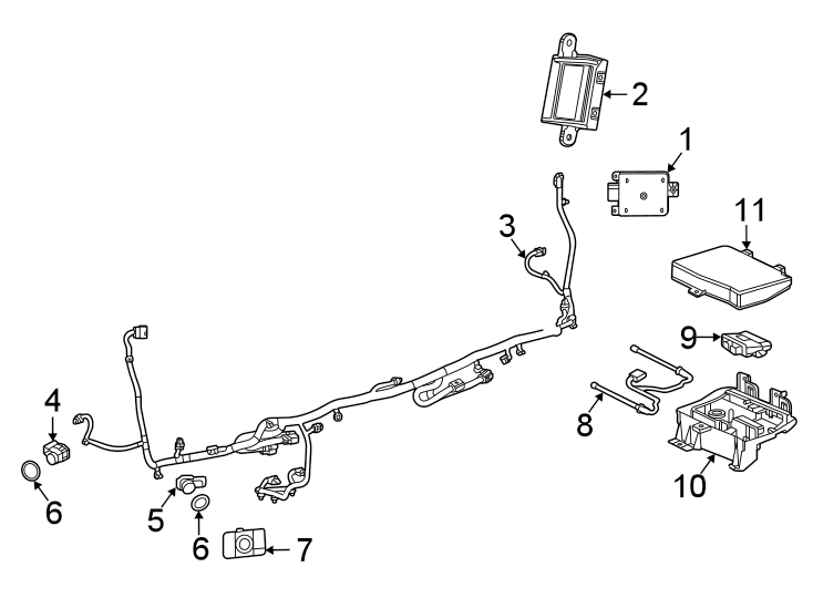 Rear bumper. Bumper & components. Diagram