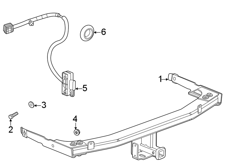 Diagram Rear bumper. Trailer hitch components. for your 2013 Chevrolet Avalanche   