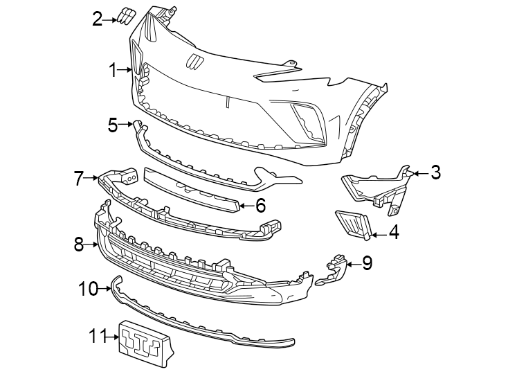 7Front bumper & grille. Bumper & components.https://images.simplepart.com/images/parts/motor/fullsize/AN24005.png