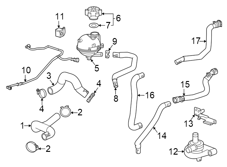 Diagram Hoses & lines. for your 2024 Chevrolet Equinox   