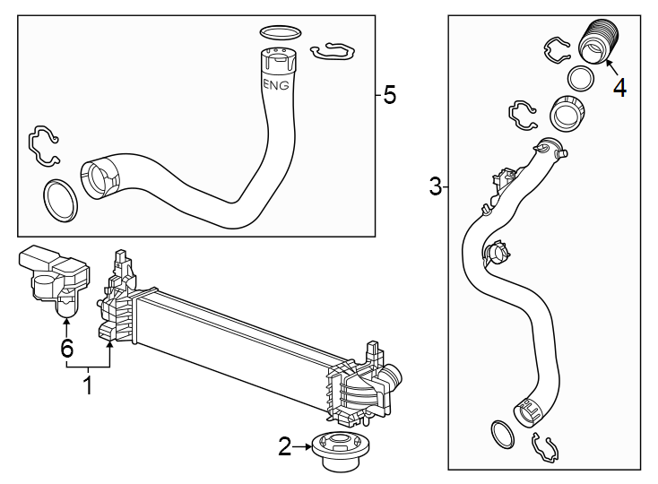 Diagram Intercooler. for your 2008 GMC Yukon XL 2500   