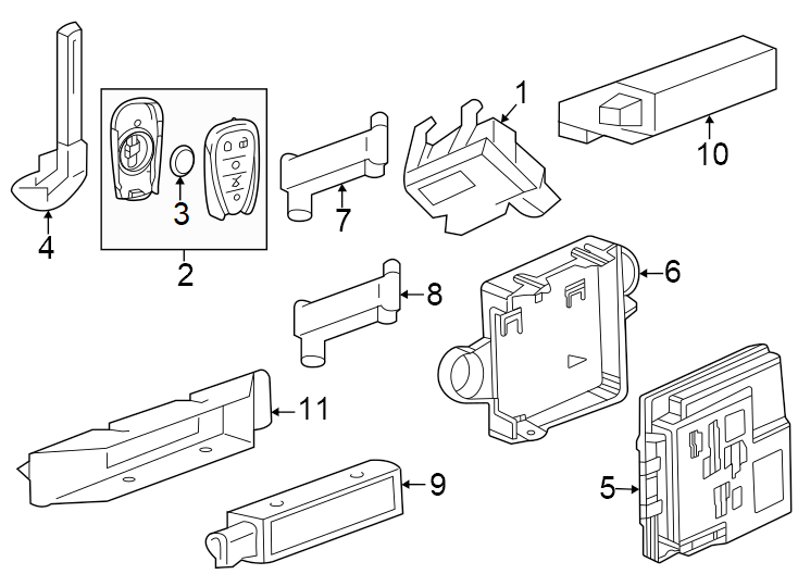 Diagram Keyless entry components. for your 2020 Chevrolet Spark  LT Hatchback 