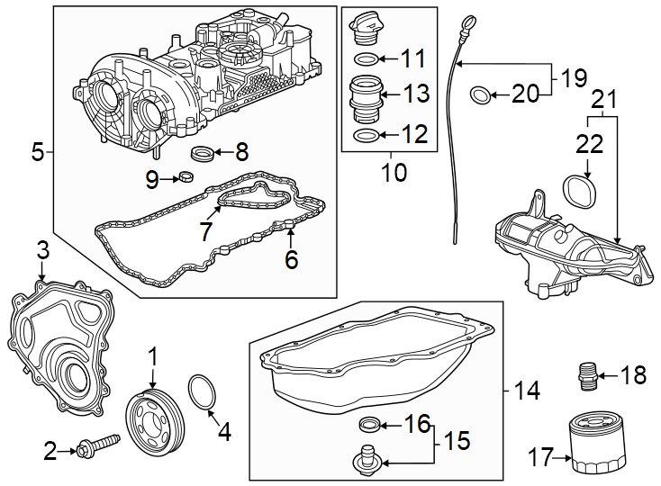 Diagram Engine / transaxle. Engine parts. for your 2005 Chevrolet Blazer   