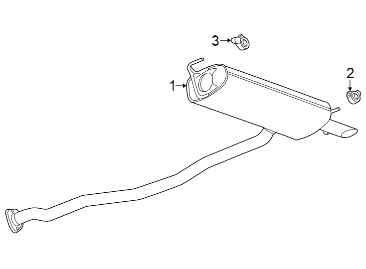 Diagram Exhaust system. Exhaust components. for your 2018 Chevrolet Equinox 1.6L DIESEL A/T FWD LT Sport Utility 