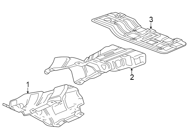 Diagram Exhaust system. Heat shields. for your 2018 Chevrolet Camaro 6.2L V8 A/T SS Convertible 