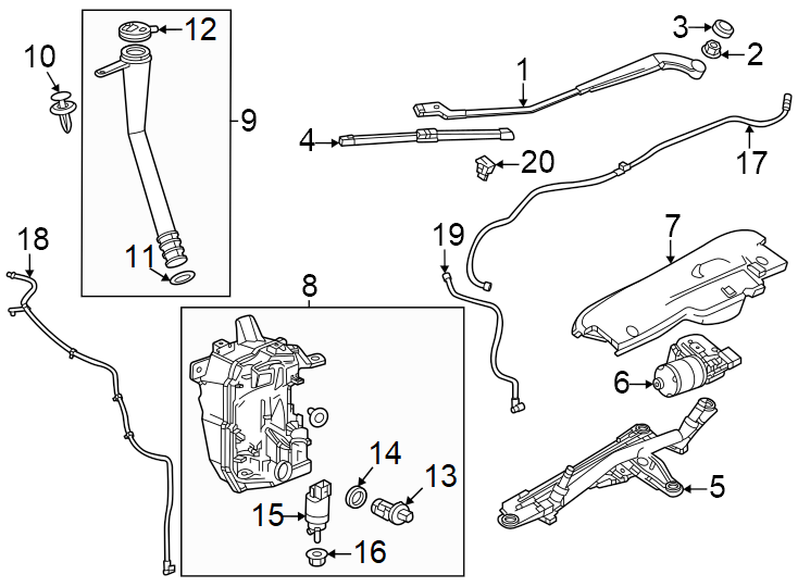 15Windshield. Wiper & washer components.https://images.simplepart.com/images/parts/motor/fullsize/AN24465.png