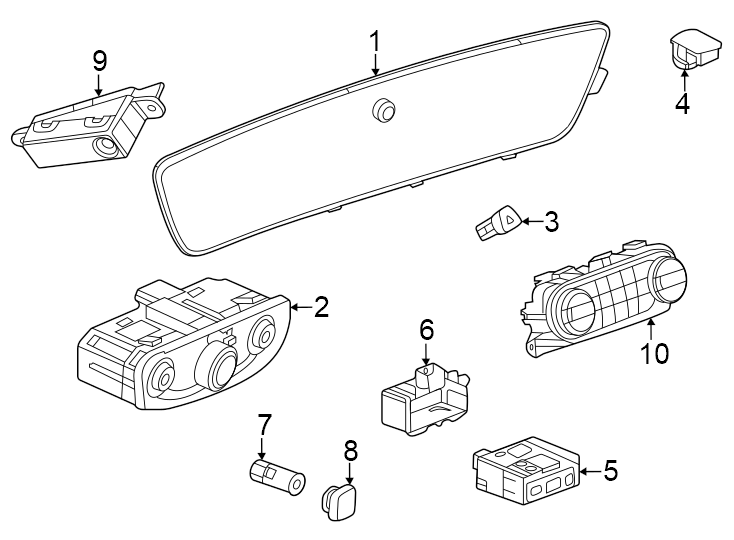 Diagram Instrument panel. Cluster & switches. for your 2020 Chevrolet Spark   