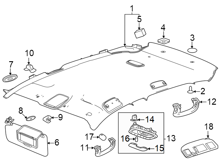 Diagram Interior trim. for your 2005 Chevrolet Corvette   