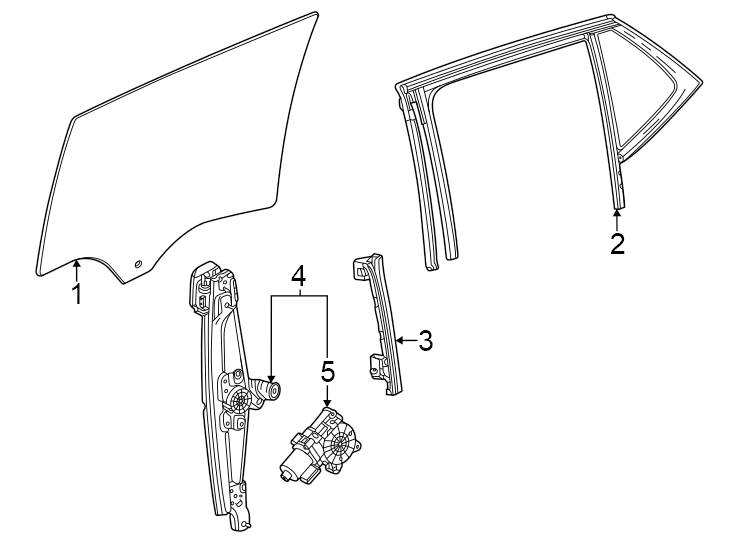 Diagram Rear door. Glass & hardware. for your 2015 Chevrolet Spark  LS Hatchback 