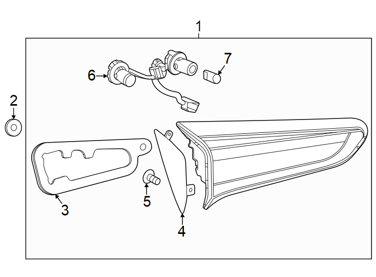 Diagram Rear lamps. Backup lamps. for your 2025 Buick Encore GX 1.2L 3 cylinder FLEX CVT FWD Preferred Sport Utility 