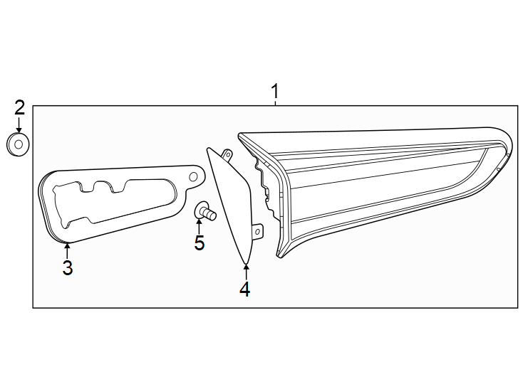 Diagram Rear lamps. Backup lamps. for your 2025 Buick Encore GX 1.2L 3 cylinder FLEX CVT FWD Preferred Sport Utility 