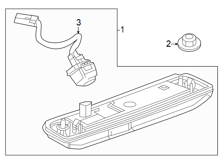 Diagram Rear lamps. License lamps. for your 2025 Buick Encore GX 1.2L 3 cylinder FLEX CVT FWD Preferred Sport Utility 