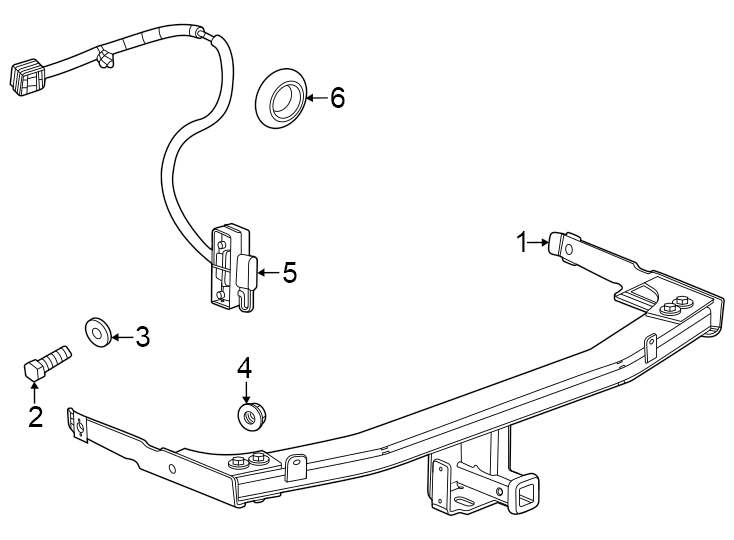 Diagram Rear bumper. Trailer hitch components. for your 2013 Chevrolet Avalanche   