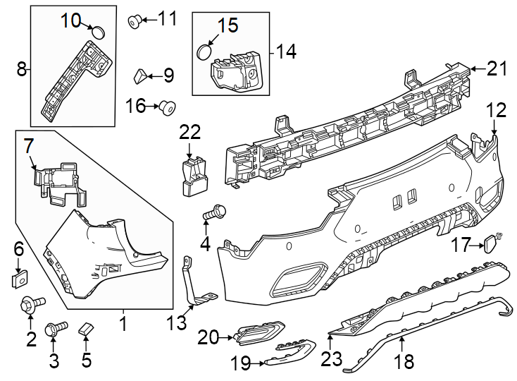 22Avenir. Bumper cover & trim. Object sensor. Sport touring. Type 1. Type 2. Type 3. W/HANDS free. W/O hands free. W/O rear park assist. W/REAR park assist.https://images.simplepart.com/images/parts/motor/fullsize/AN24930.png