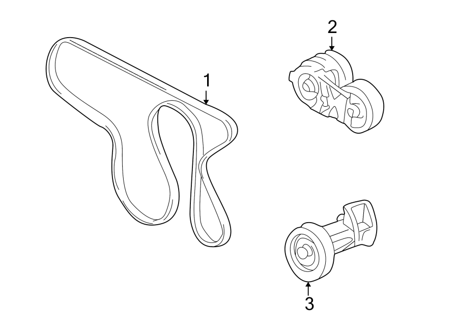 Diagram BELTS & PULLEYS. for your 2001 GMC Yukon   