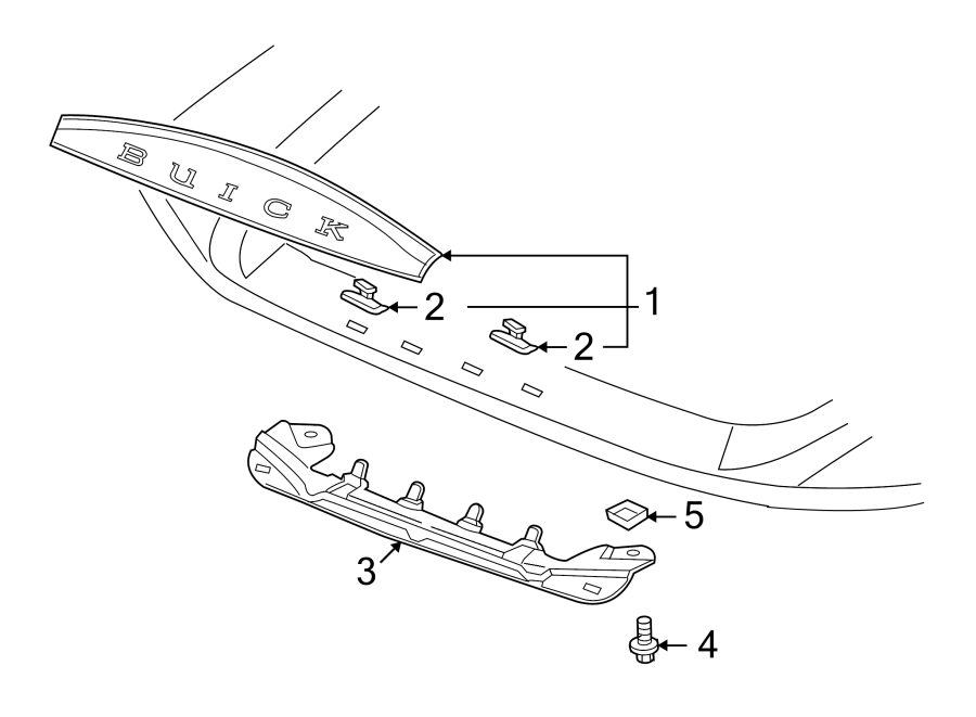 Diagram HOOD. EXTERIOR TRIM. for your 2017 Chevrolet Equinox   