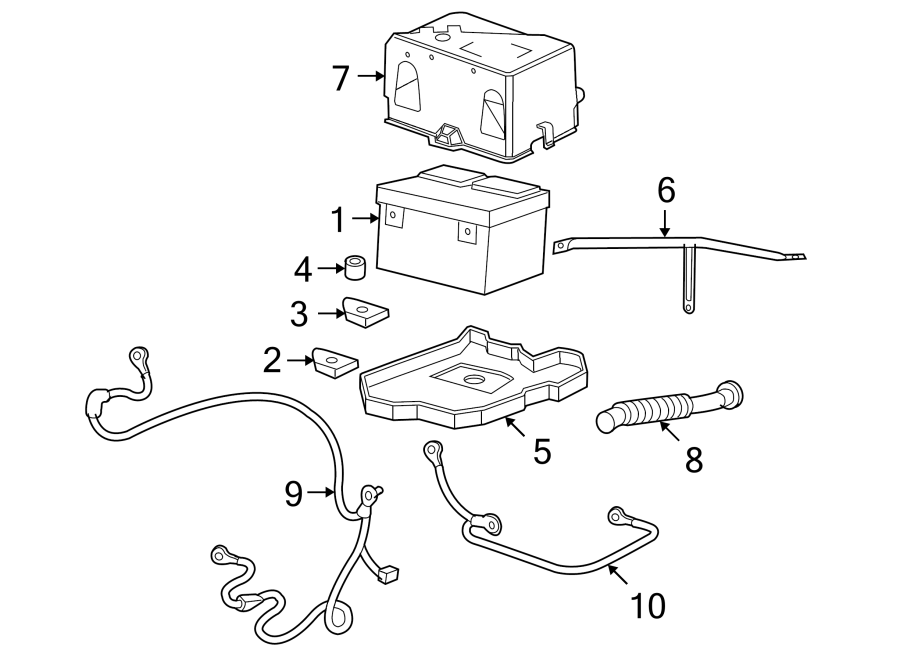 Diagram BATTERY. for your 2006 GMC Sierra 3500 6.0L Vortec V8 M/T 4WD SLT Extended Cab Pickup Fleetside 