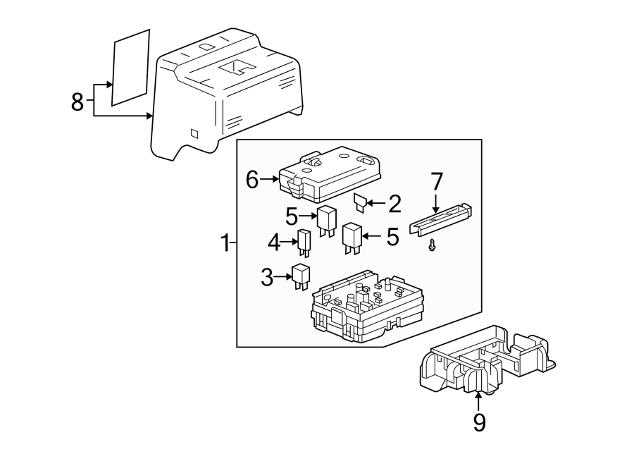 Buick Rainier Fuse Box Bracket. FUSE BLOCKINSTRUMENT 15031613 GM