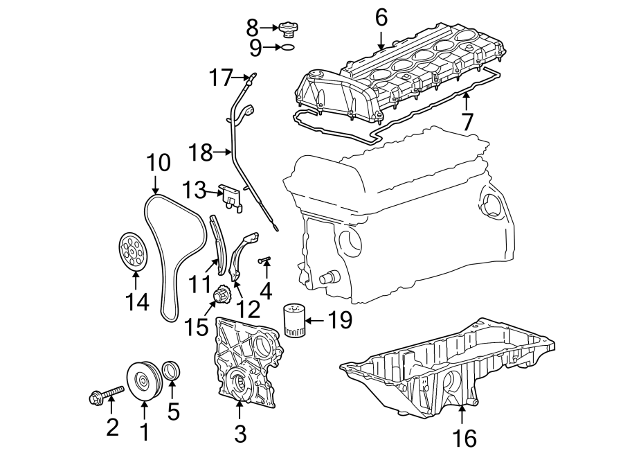 Diagram Engine parts. for your 2013 Chevrolet Sonic   