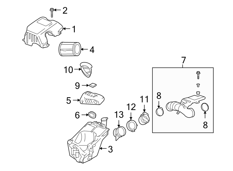 Diagram AIR INTAKE. for your 2022 Chevrolet Spark   