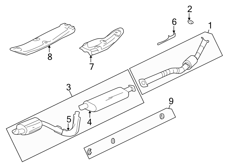 EXHAUST SYSTEM. EXHAUST COMPONENTS.