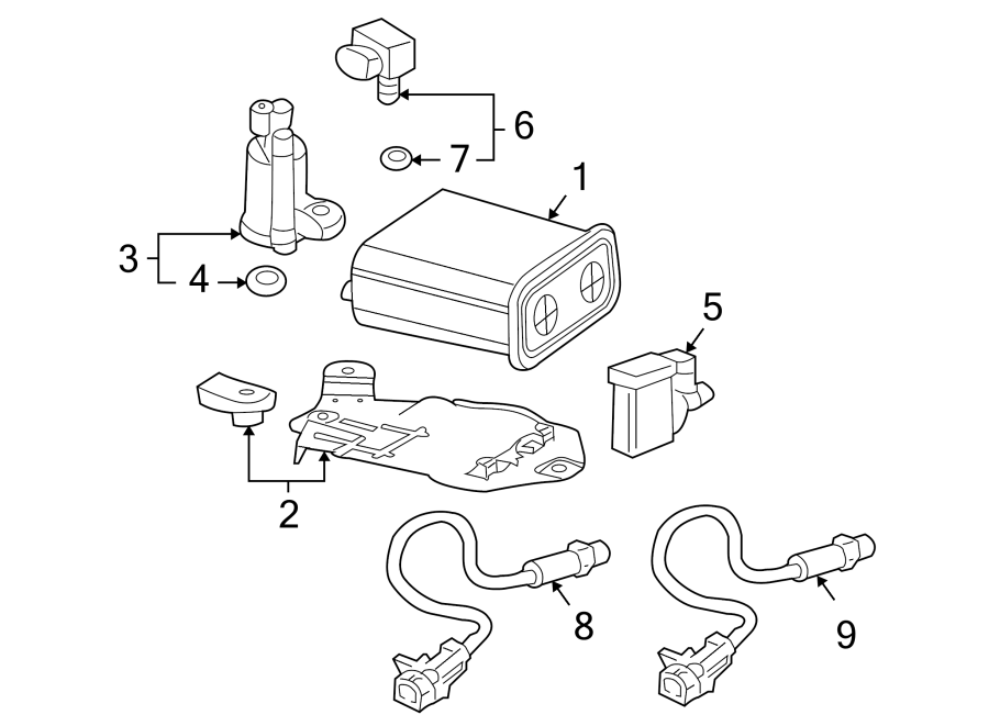 Diagram EMISSION SYSTEM. EMISSION COMPONENTS. for your Chevrolet Spectrum  