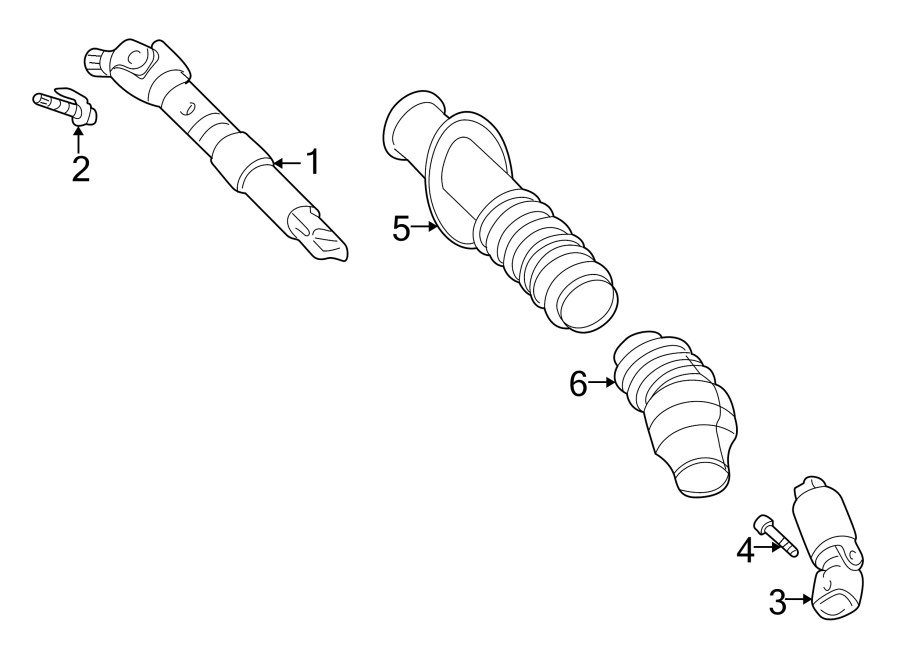 Diagram STEERING COLUMN. LOWER COMPONENTS. for your 2005 Chevrolet Astro   