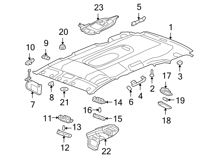 Diagram INTERIOR TRIM. for your 2023 Chevrolet Corvette   