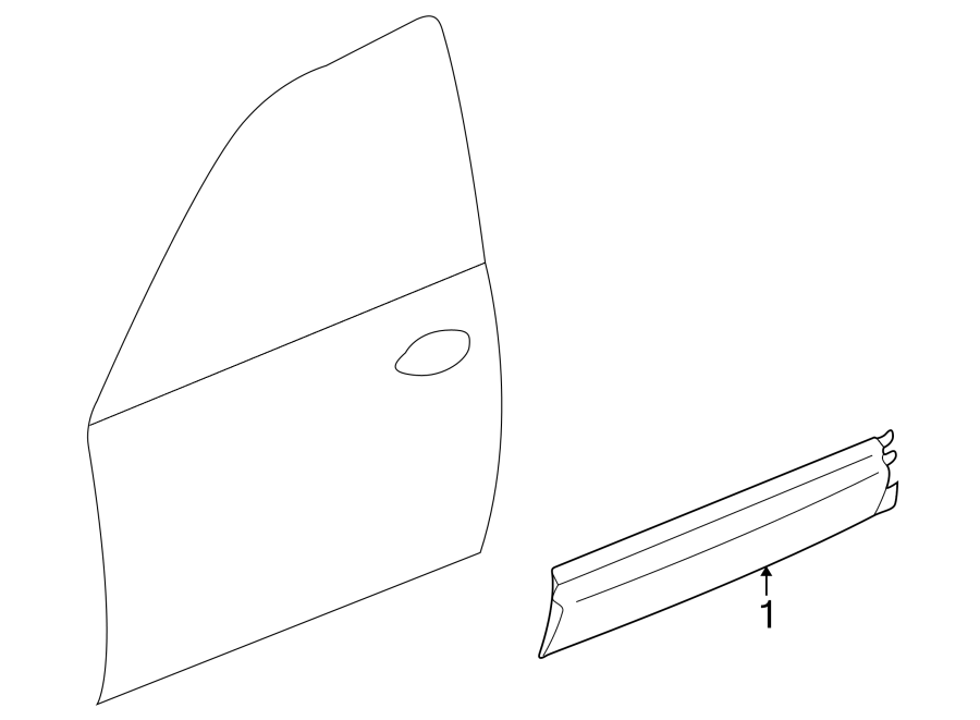 1FRONT DOOR. EXTERIOR TRIM.https://images.simplepart.com/images/parts/motor/fullsize/AR04475.png