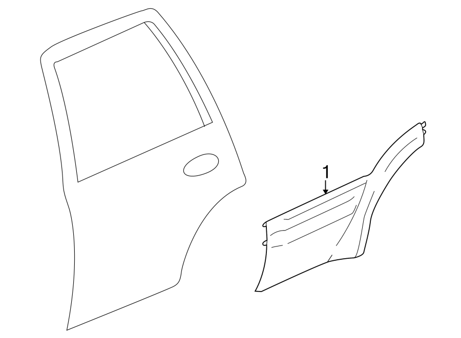 1REAR DOOR. EXTERIOR TRIM.https://images.simplepart.com/images/parts/motor/fullsize/AR04505.png