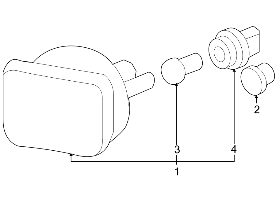 Diagram FRONT LAMPS. DAYTIME RUNNING LAMP COMPONENTS. for your 2020 Chevrolet Spark  ACTIV Hatchback 