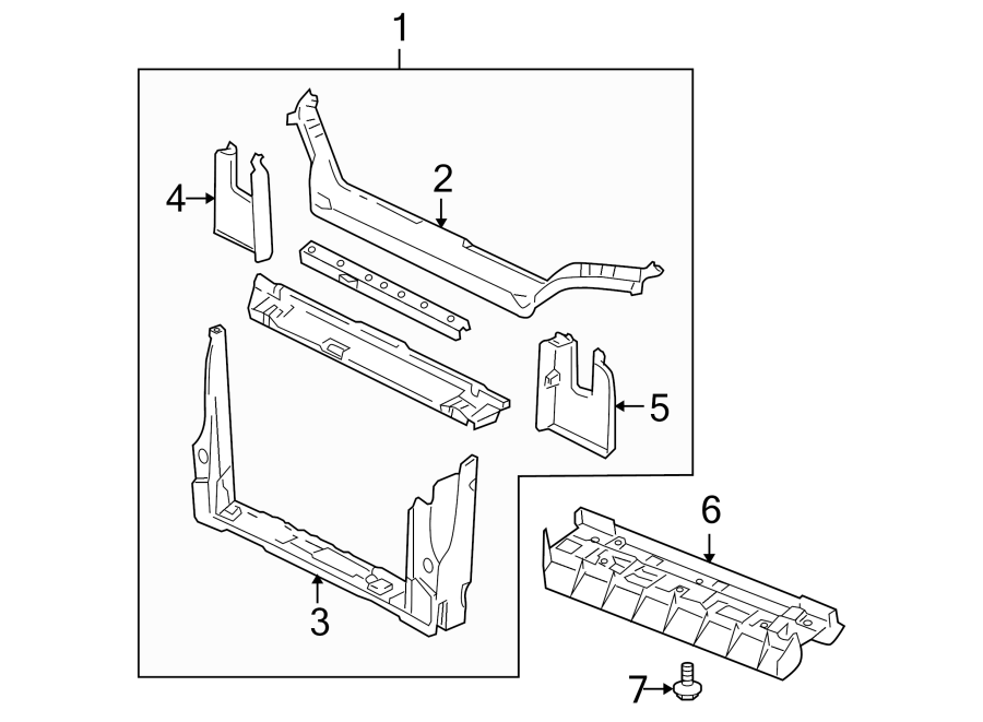 Diagram RADIATOR SUPPORT. for your 2021 Chevrolet Equinox   