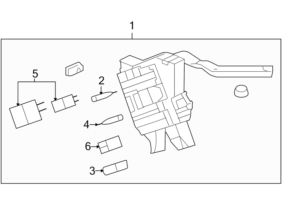 Diagram ELECTRICAL COMPONENTS. for your 2001 GMC Jimmy    