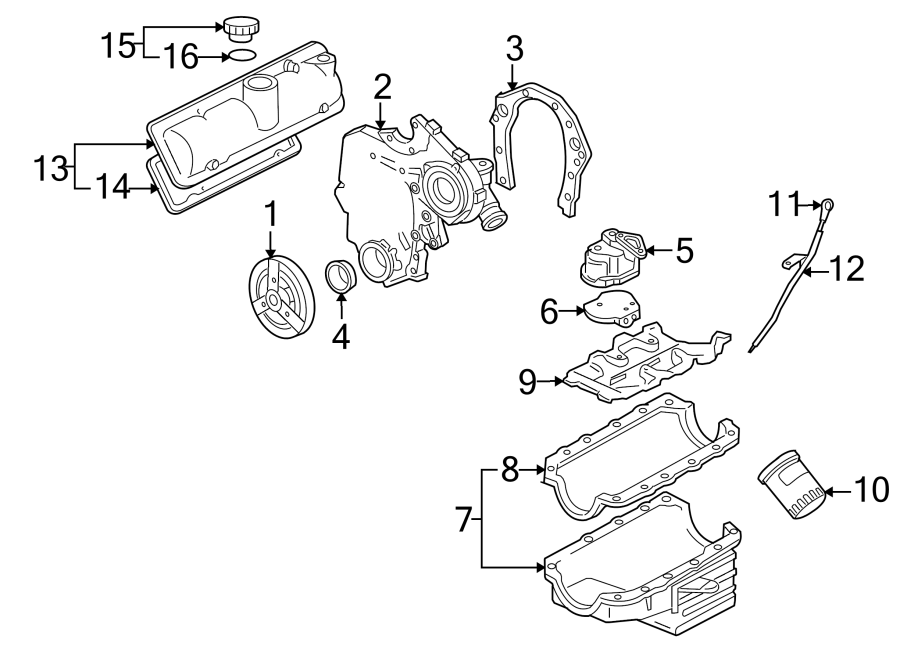 Diagram ENGINE / TRANSAXLE. ENGINE PARTS. for your 2005 Chevrolet Express 1500   