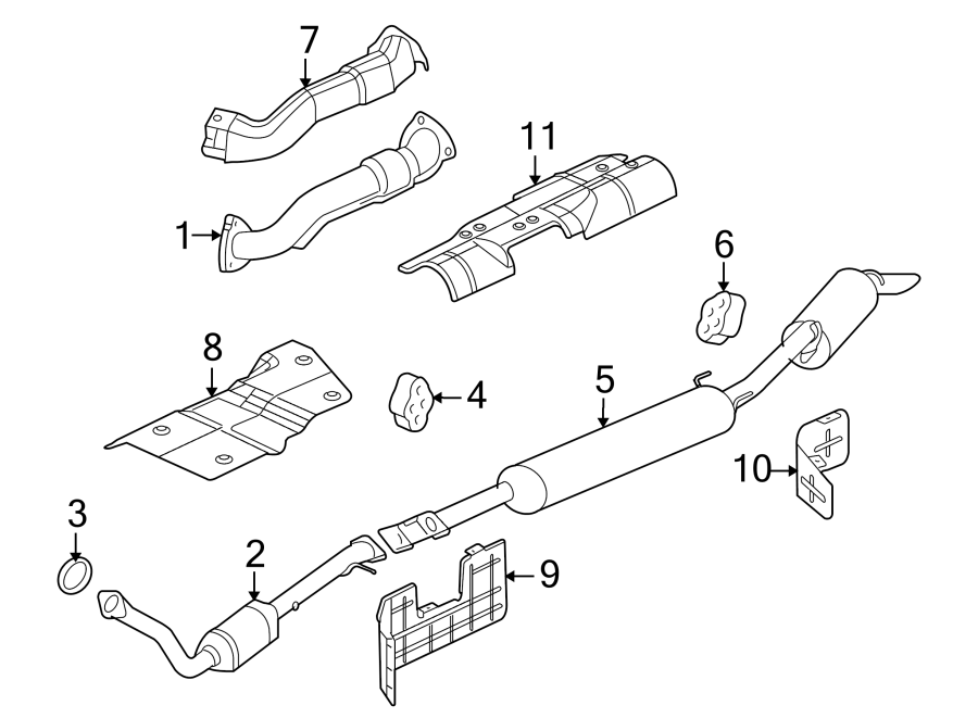 Diagram EXHAUST SYSTEM. EXHAUST COMPONENTS. for your 2011 Chevrolet Camaro   