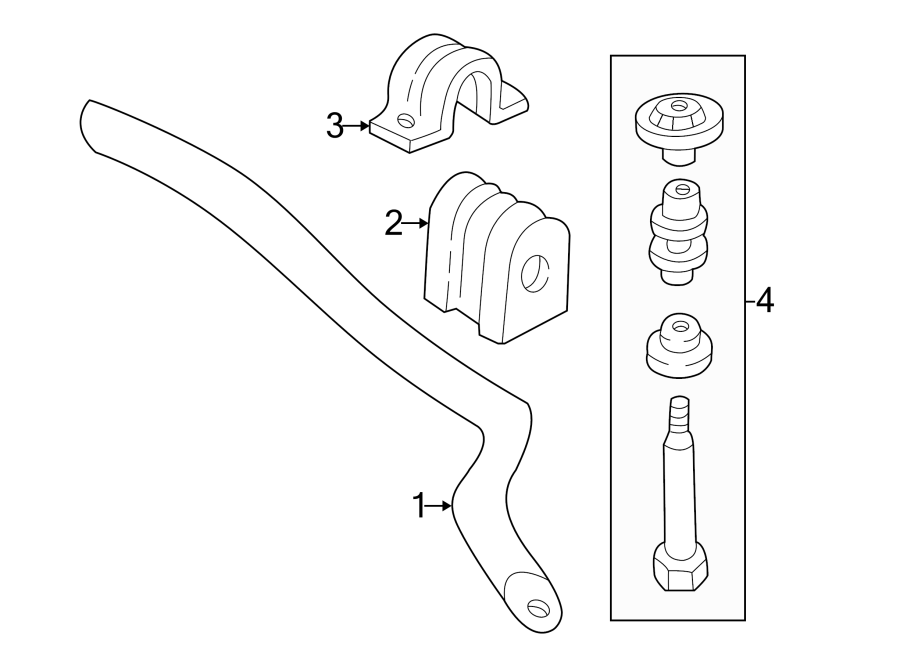 Diagram FRONT SUSPENSION. STABILIZER BAR & COMPONENTS. for your 2021 GMC Sierra 2500 HD 6.6L V8 A/T 4WD SLE Standard Cab Pickup Fleetside 